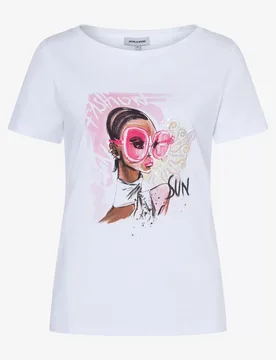 Shirt with Statement Print female - 40 - FashionsVida