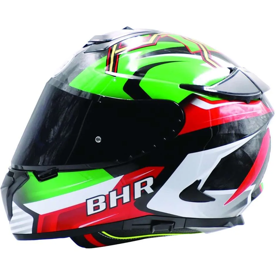 Casco Moto Integrale 813 Doppia Visiera Spider Verde Ita taglia L - BHR - FashionsVida