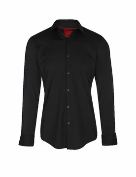 HUGO Jerseyhemd Slim Fit KENNO schwarz 43 herren - Hugo Boss - FashionsVida