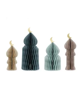 Er Set Eid Mubarak Waben-Dekorationen aus Papier Orientalisch 33,5 cm - PARTYDECO - FashionsVida