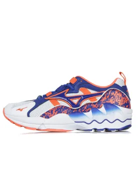 Scarpa Bassa Uomo Wawe Rider 1 White/reflex Blue/nasturtium - Mizuno - FashionsVida