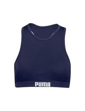 Damen Bikinioberteil Racerback dunkelblau M W - Puma - FashionsVida