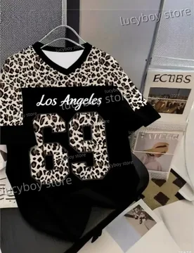 New In Men Color Blocked Leopard 69 Print T-Shirt Man Short Sleeves V-Neck Plus Size T-Shirt Vintage Jersey Tees Men Clothing - Aliexpress - FashionsVida