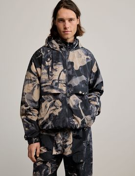 Veste imprimée gaugin, , Polyamide, Noir, S