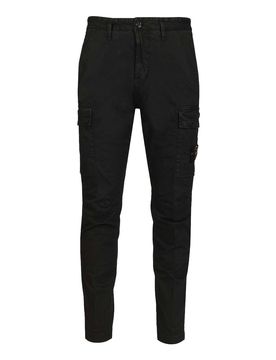 Pantaloni cargo in twill di cotone spezzato
