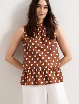 Women's Indie Brown Blouse Size: 18 - Brown - Size: 18 - Phase Eight - FashionsVida
