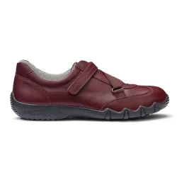 Women's Wide Fit 'Joanne' Trainers in Maroon Size: 7 - Maroon - Size: 7
