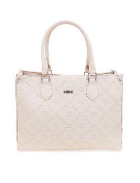 Borsa a mano beige con tracolla removibile 20499