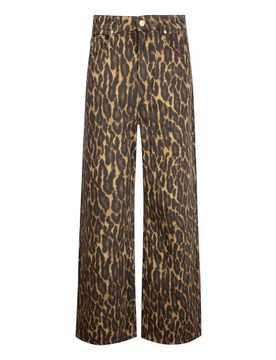 Jeans larghi in denim con stampa