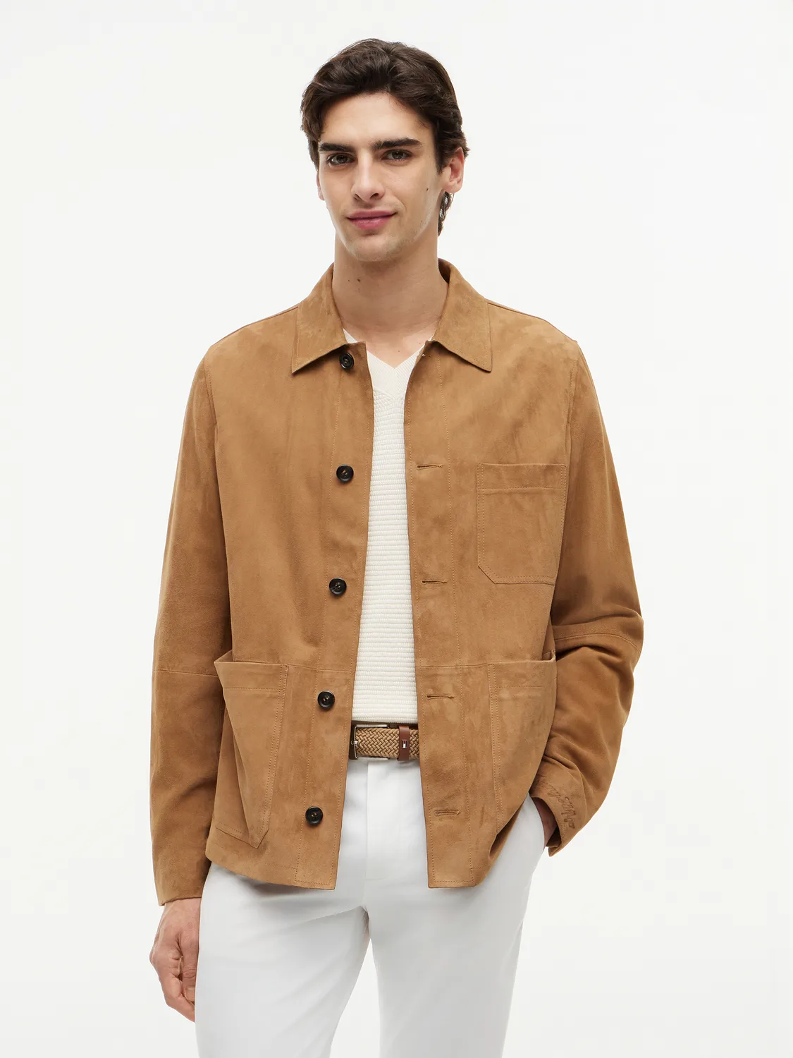 SUEDE CHORE JACKET male - L - FashionsVida