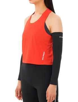 Sense aero short tank w camiseta tirantes running Rojo (M) - Salomon - FashionsVida