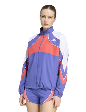 Adizero Archive Jacket Women Jackets - Blue - Size M - Poly Mesh - Blue - Size: Medium - Adidas - FashionsVida