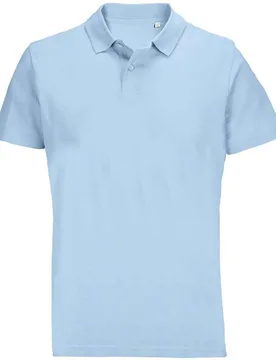 Unisex Adult Pulse Pique Polo Shirt (Sky Blue) - Size Medium - SOLS - FashionsVida