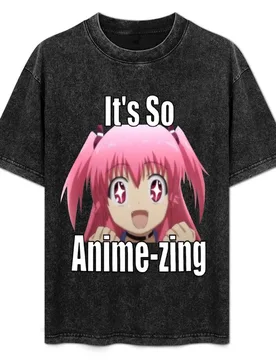 It's So Anime-zing T-Shirt Work Short Sleeve Cotton Top - Aliexpress - FashionsVida