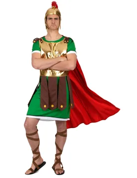 Herren Centurio-Faschingskostüm grün-braun-rot - male - KARNEVAL-MEGASTORE - FashionsVida