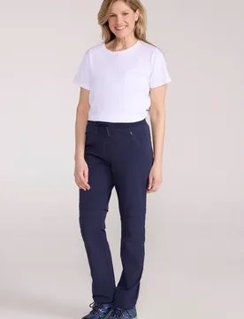 Explorer Womens Zip-Off Trousers - Navy - Navy - Size: 6 - Mountain Warehouse - FashionsVida
