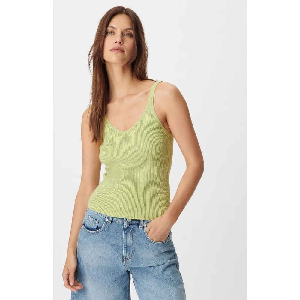 Jersey de mujer de tirantes en punto acanalado - IKKS - FashionsVida
