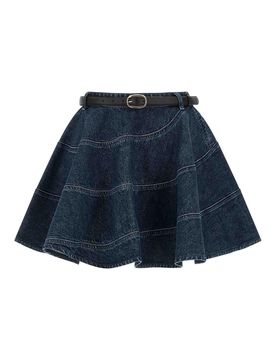 Minigonna svasata in denim