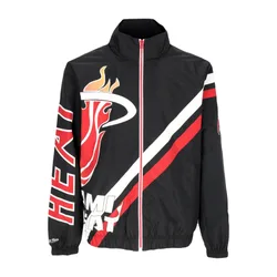 Giacca a Vento Uomo Nba Exploded Logo Warm Up Jacket Hardwood Classics Miahea Black