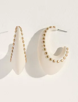Jo & Mr. Joe - Pendiente de aro con detalle de tachas - Jo & Mr. Joe - FashionsVida