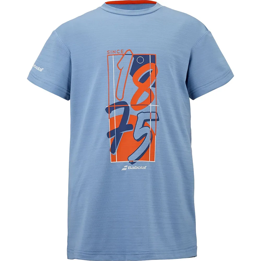 Exercise Graphic Short Sleeve T-shirt Forever Blue 6-8 Years - Babolat - FashionsVida