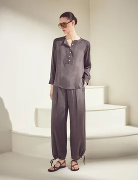 Pantalón de mujer balloon liso - Woman El Corte Inglés - FashionsVida