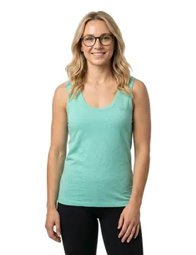 Maglietta Senza Maniche Scoop Fluro Mint XS