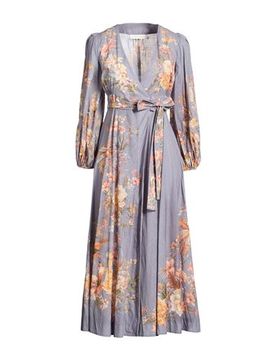 Midi-Kleid Damen Taubenblau 00 Damen