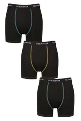 Mens 3 Pack Sports Performance Trunks Black Blue / Orange / Teal M - Black - Size: Medium