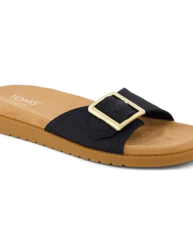 Marin Textile Womens Black Sandals - Size Uk 6 - TOMS - FashionsVida