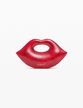 Bolso pequeño labios, Mujer, Poliuretano, Rojo, U