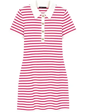Maje - Vestido corto polo a rayas - Maje - FashionsVida