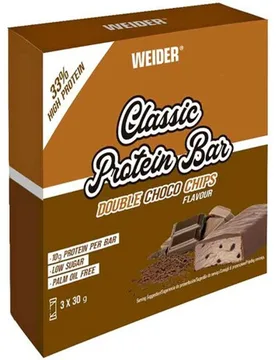 Pack de 3 pares de barritas Proteicas Sabor Doble Choco - Weider - FashionsVida