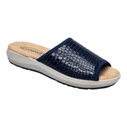 Stretch-Pantolette "Crocco“ blau 37 Damen