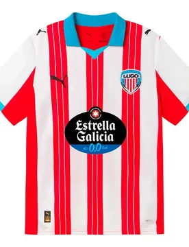 T-shirt à Manches Courtes Domicile Cd Lugo 25/26 Red / Bright Aqua M