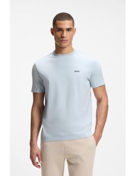 Para hombre. 50506373 Camiseta con Detalle de Logo (L), Casual, Algodón, Manga corta