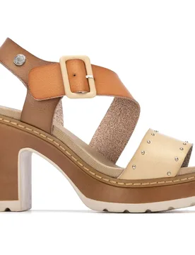 Sandali Con Tacco 175208 Beige EU 36 - Refresh - FashionsVida