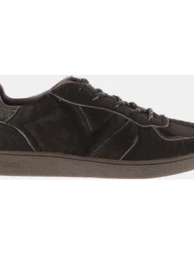 Zapatillas deportivas de mujer de potro con suela marrón chocolate - Victoria - FashionsVida
