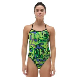 Crsctft Tieback Swimsuit Lime / Multi 30 Women