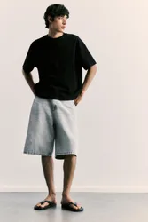 Skater Denim Bermuda Shorts (Size: )