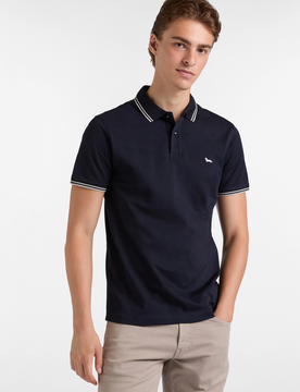 Harmont&blaine polo essentials cotone uomo blu scuro