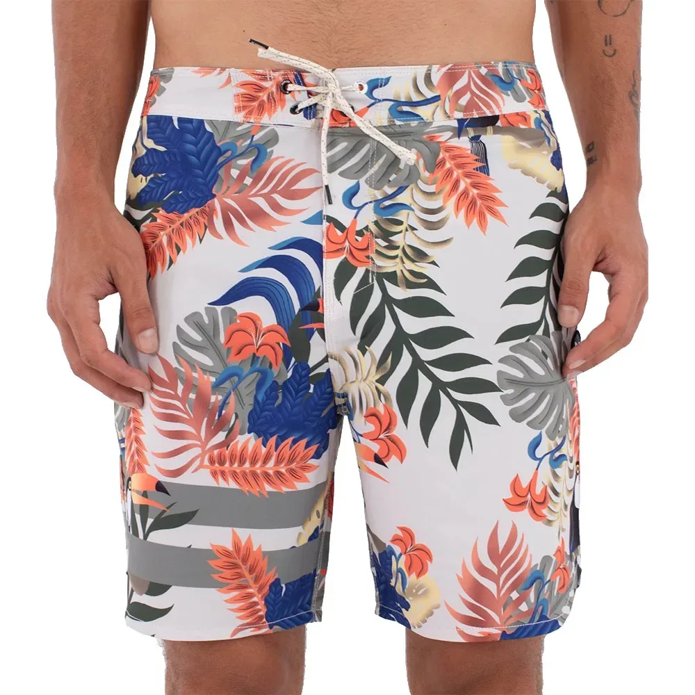 Short De Bain Phantom Eco Block Party Engineered 18´´ Bone 38 - Hurley - FashionsVida