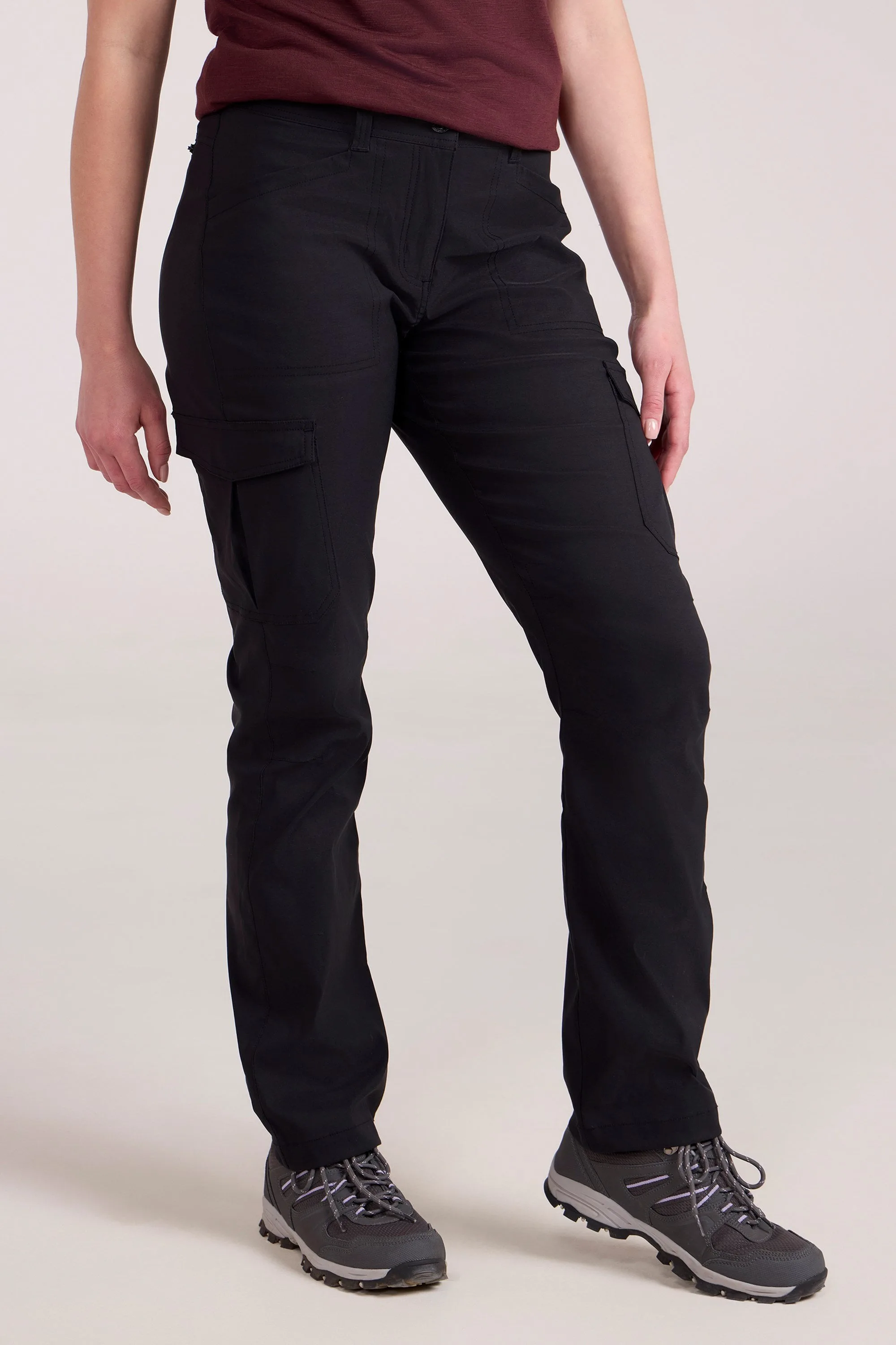 Conniston Womens Stretch Cargo Trousers - Black - Black - Size: 12 - Mountain Warehouse - FashionsVida