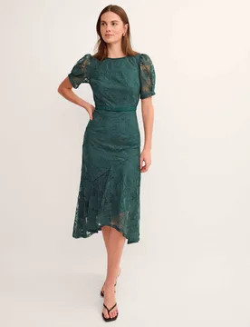 Scoop Neck Maxi Tea Dress Dark Green female - Monsoon - FashionsVida