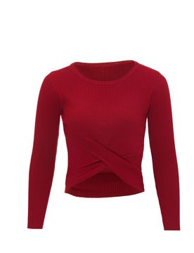 Leo basics Jersey rojo sangre
