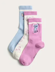 Pack Lilo & Stitch™ Socks (6 Small-7 Large) Pink Mix Female