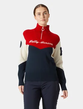 Women's Après Knitted Sweater Navy M - Navy Blue - Female - Helly Hansen - FashionsVida