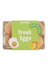 Pair Fresh Eggs Cotton Socks Eggs One Size - Multi Coloured - Size: One Size