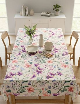 Tovaglia con motivo vegetale - lavanda