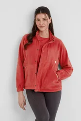Women's 'Kayford' Microfleece Jacket in Coral Size: 20 - Coral - Size: 20